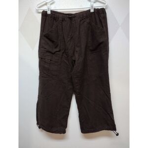 Metro Girl linen blend cropped pant capri pedal pushers